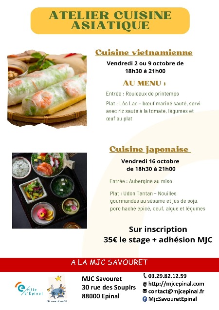 Stage de cuisine asiatique